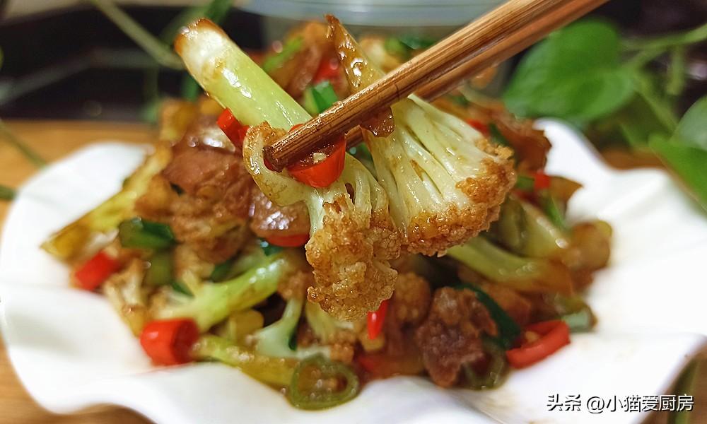 圖片[3]-【花菜炒肉】做法步驟圖  脆嫩入味營養不流失 好吃下飯-起舞食譜網