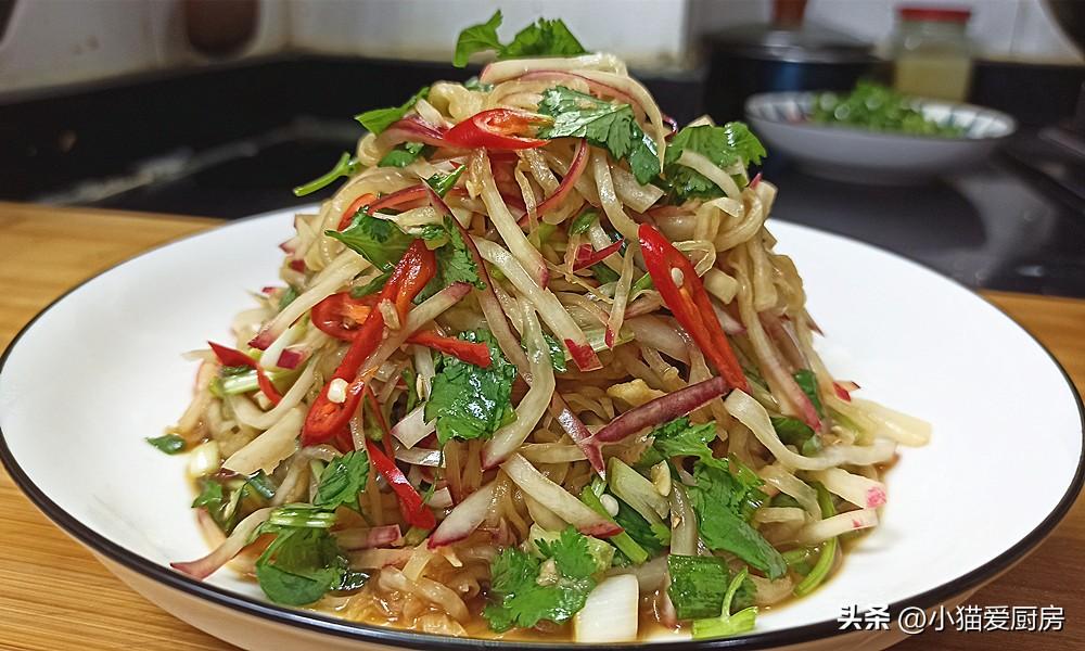 圖片[1]-【涼拌蘿卜絲】做法步驟圖 為什么飯店的“涼拌蘿卜絲”那么好-起舞食譜網