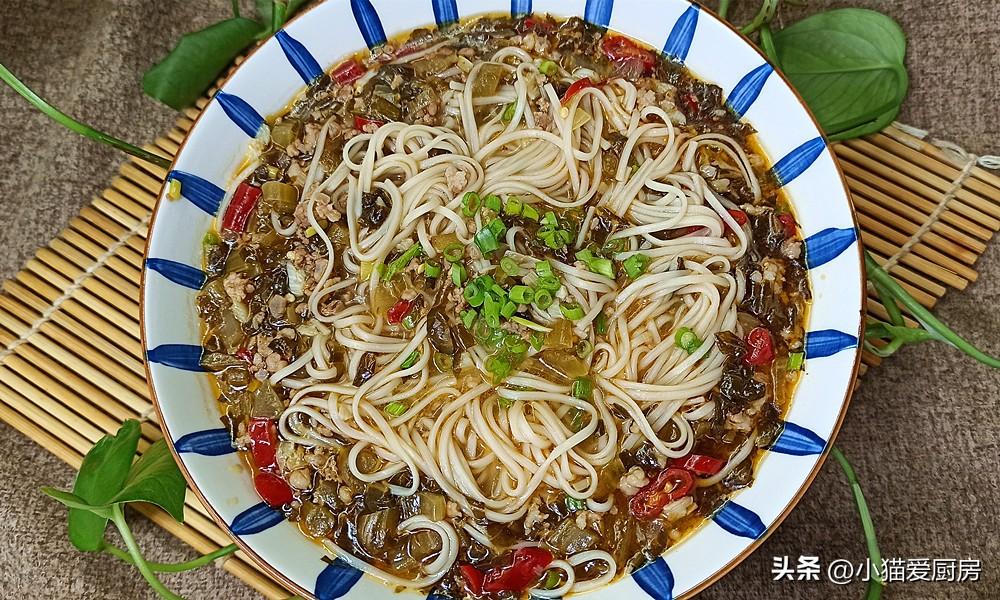 圖片[1]-【酸菜肉末湯面】做法步驟圖 香氣四溢 連吃8天都不膩-起舞食譜網