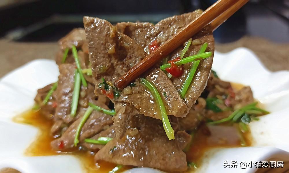 圖片[1]-【小炒香菜豬肝】做法步驟圖 上桌就是大硬菜 真香-起舞食譜網