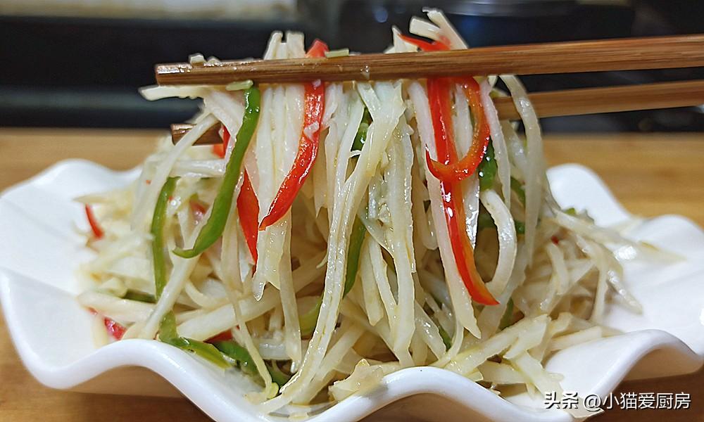 圖片[1]-【糖醋蓮藕絲】做法步驟圖 成菜口感脆爽 味道酸甜特別好吃-起舞食譜網