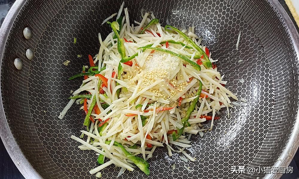 圖片[10]-【糖醋蓮藕絲】做法步驟圖 成菜口感脆爽 味道酸甜特別好吃-起舞食譜網