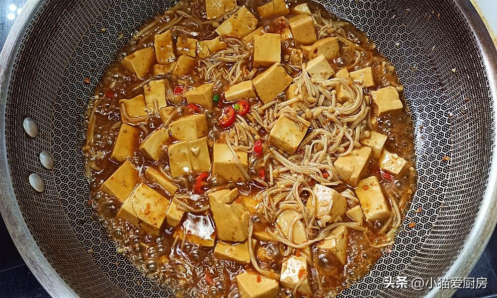 圖片[12]-【金針菇燒豆腐】做法步驟圖 味道香辣開胃 就連湯汁泡飯也好-起舞食譜網