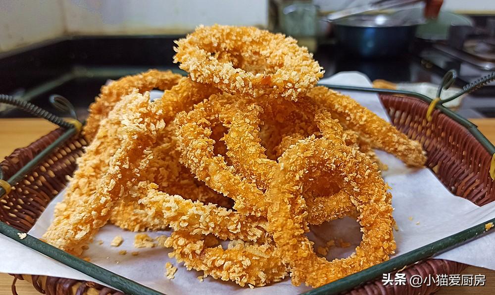 圖片[1]-【炸洋蔥圈】做法步驟圖 口感酥脆 大人孩子都喜歡-起舞食譜網