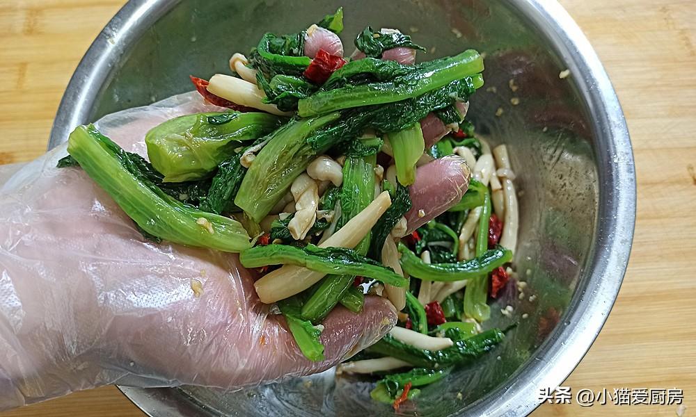 圖片[10]-【油麥菜拌海鮮菇】做法步驟圖 爽口開胃 做法簡單-起舞食譜網