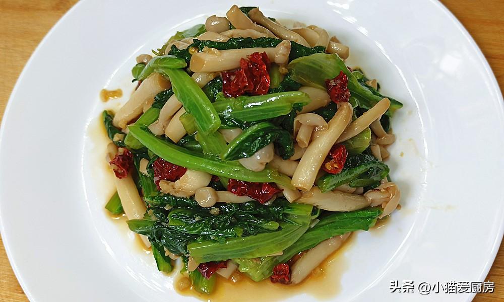 圖片[2]-【油麥菜拌海鮮菇】做法步驟圖 爽口開胃 做法簡單-起舞食譜網