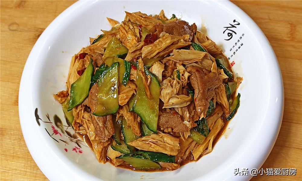 圖片[2]-【腐竹黃瓜炒肉】做法步驟圖 出鍋后香氣濃郁 是不錯的下飯菜-起舞食譜網