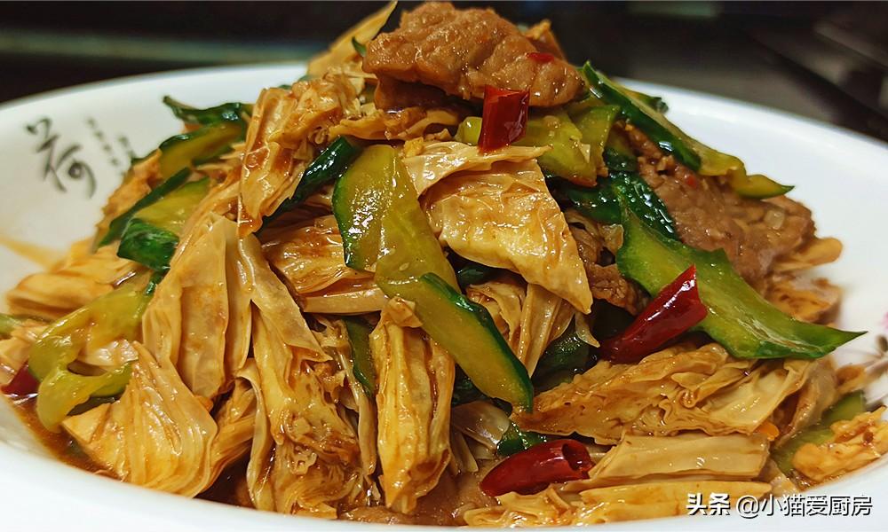圖片[3]-【腐竹黃瓜炒肉】做法步驟圖 出鍋后香氣濃郁 是不錯的下飯菜-起舞食譜網