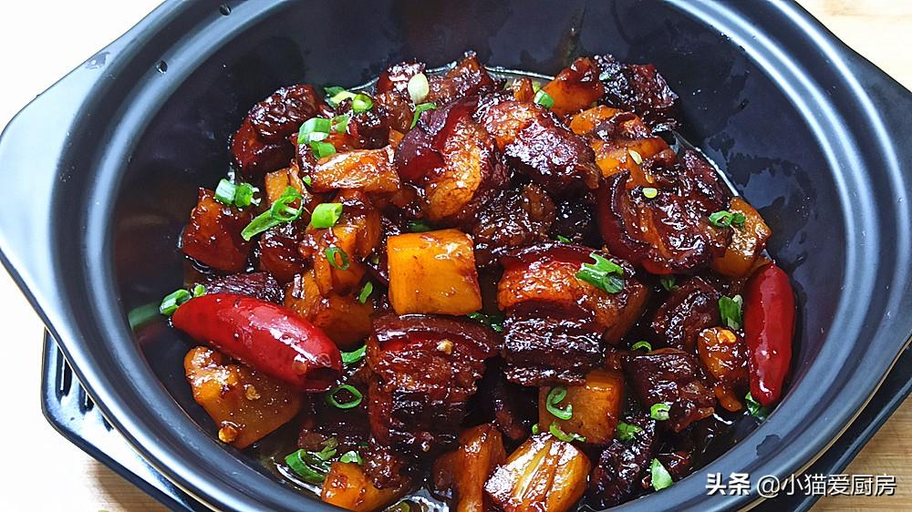 圖片[1]-【菠蘿紅燒肉】做法步驟圖 清香味濃 肥而不膩-起舞食譜網