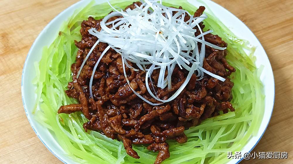 圖片[1]-【醬肉絲拌生萵筍絲】做法步驟圖 非常美味 下飯不錯-起舞食譜網(wǎng)