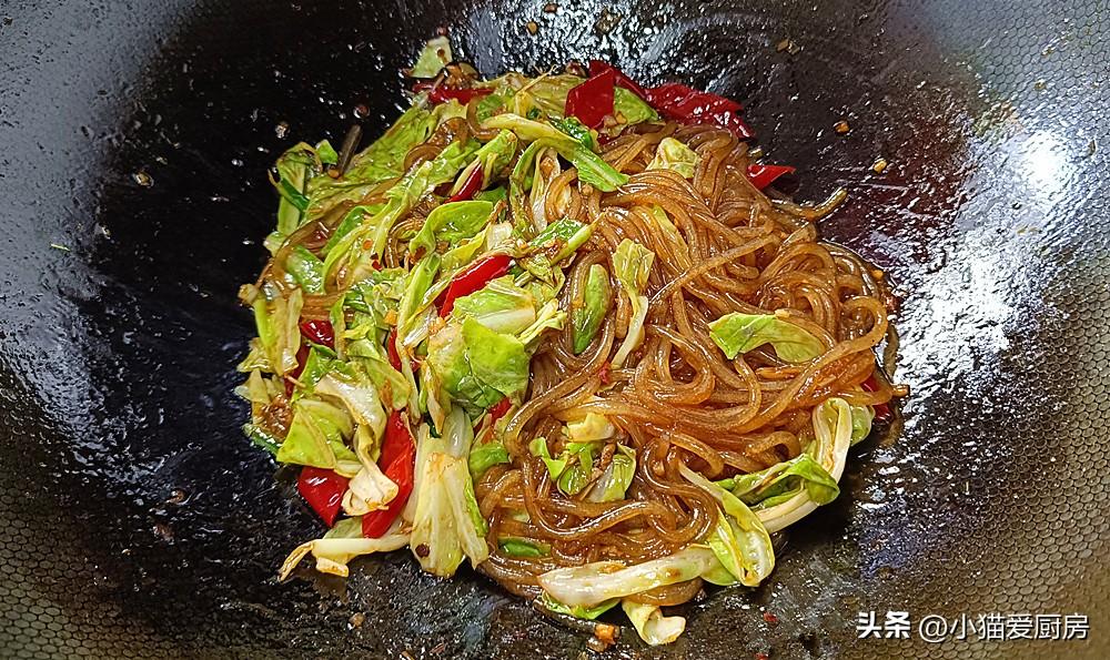 圖片[9]-【川味包菜炒粉條】做法步驟圖 酸辣開胃 特別下飯-起舞食譜網