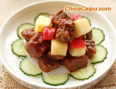 蘋果煎牛肉