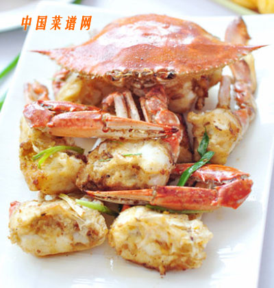 蔥姜干炒蟹