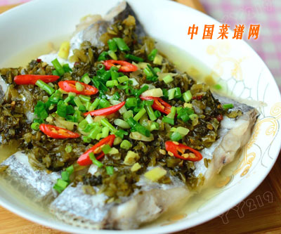 雪菜蒸帶魚