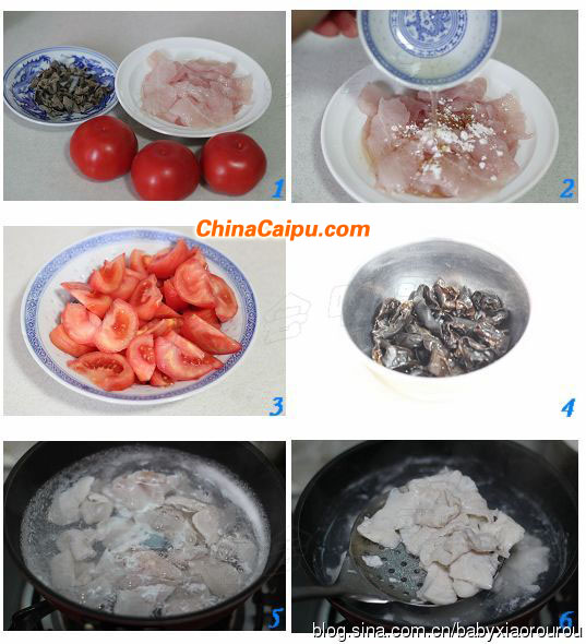 圖片[1]-木耳番茄魚片湯的做法 木耳番茄魚片湯-起舞食譜網