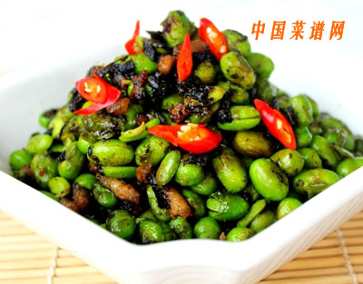 欖菜肉丁炒毛豆