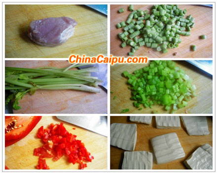 肉末三角豆腐