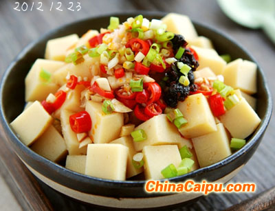 圖片[1]-酸辣豌豆涼粉-起舞食譜網
