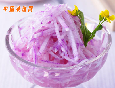 圖片[1]-糖醋紫芯白蘿卜-起舞食譜網
