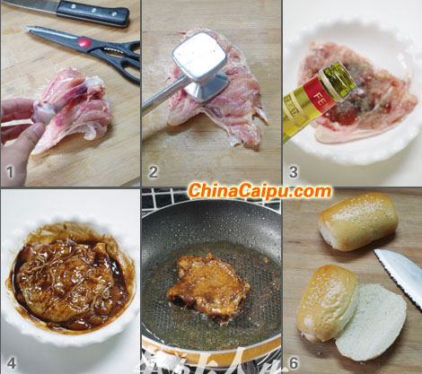 香煎雞腿漢堡