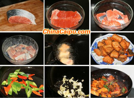回鍋三文魚