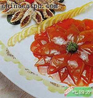 雙味菊花黃牛肉的做法