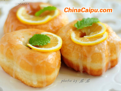 圖片[1]-檸檬糖霜甜甜圈-起舞食譜網