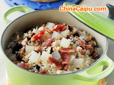 圖片[1]-臘味蘿卜飯-起舞食譜網