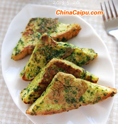 圖片[1]-菠菜泥法式土司-起舞食譜網(wǎng)
