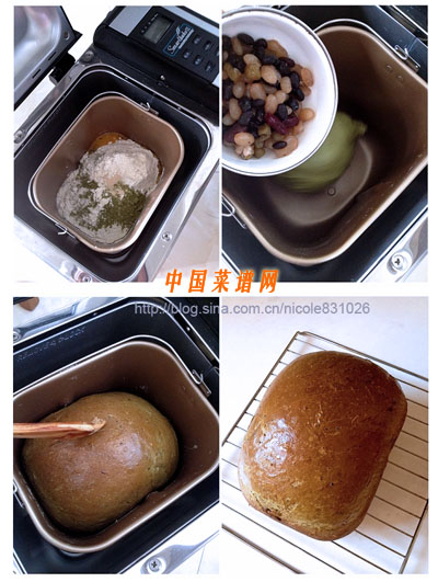 圖片[4]-抹茶蜜豆吐司(面包機版)-起舞食譜網