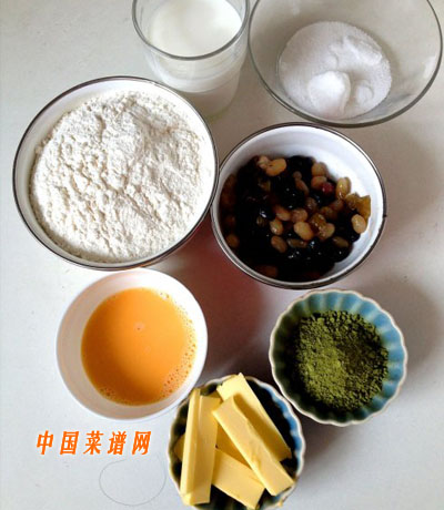 圖片[2]-抹茶蜜豆吐司(面包機版)-起舞食譜網