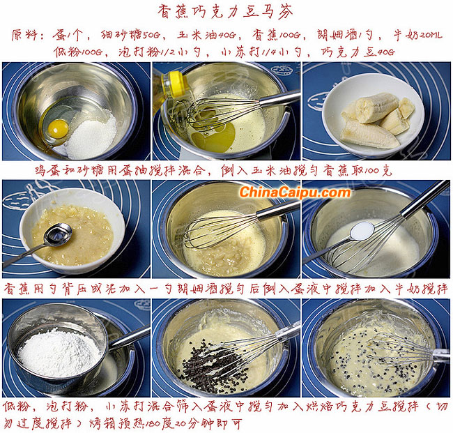 香蕉巧克力豆馬芬
