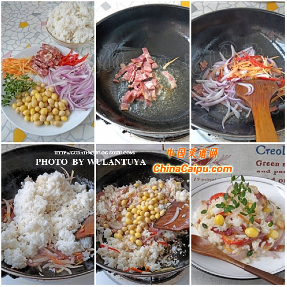 白果培根炒飯