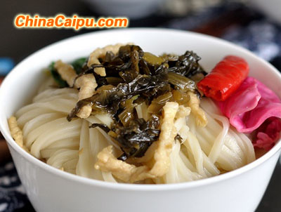 雪菜肉絲面條