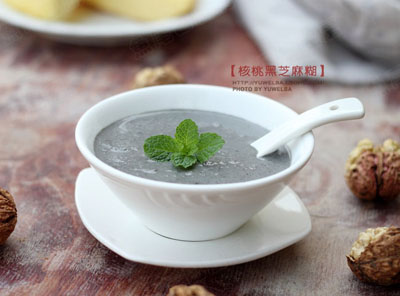 圖片[1]-核桃黑芝麻糊-起舞食譜網