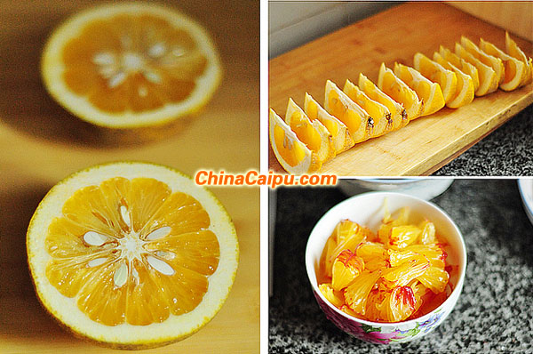 紅提酒浸胡柚