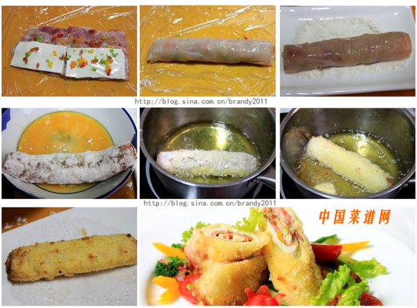 芝士培根雞肉卷