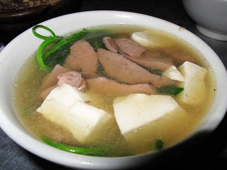 豆腐豬肝湯 治小兒肺熱咳嗽