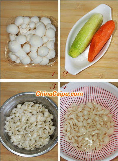 涼拌白玉菇
