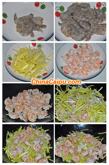圖片[2]-蒜黃蝦球-起舞食譜網