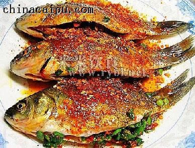 蔥油烤魚