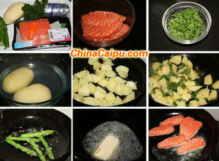 香煎三文魚(yú)